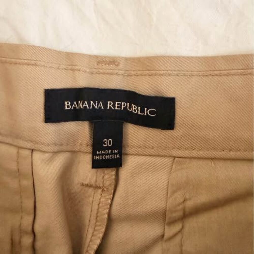 NWT Banana Republic Men's Stretch Chino Shorts - Size 30 (Khaki) - Picture 5 of 6